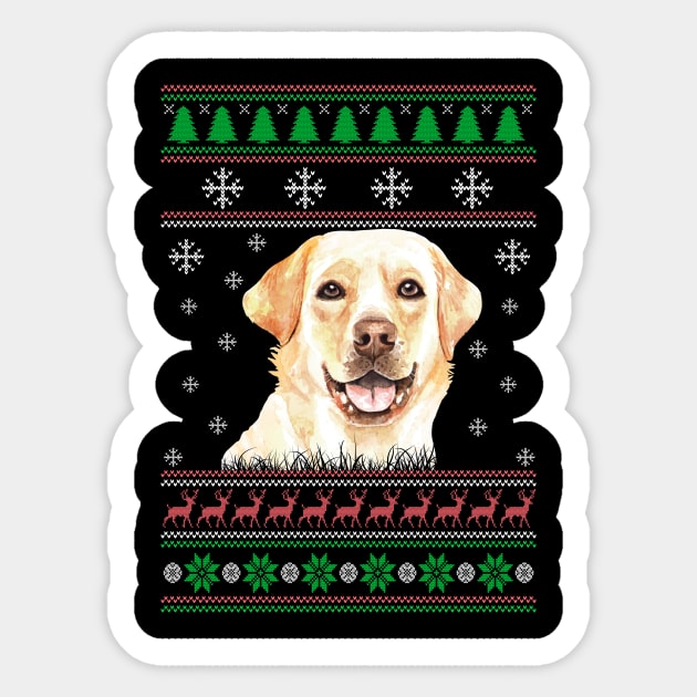 Yellow lab christmas sweater 2025